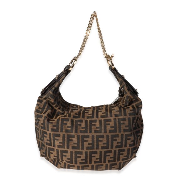 Fendi Brown Zucca Canvas Chef Chain Hobo - Picture 3 of 7